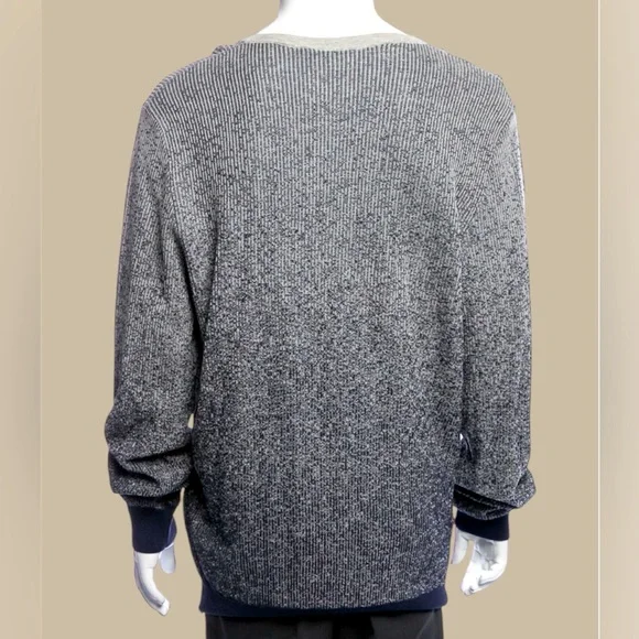 NEW LOUIS VUITTON Gradient Knit Cotton Blue Gray Sweater Size XXL - Picture 3 of 11